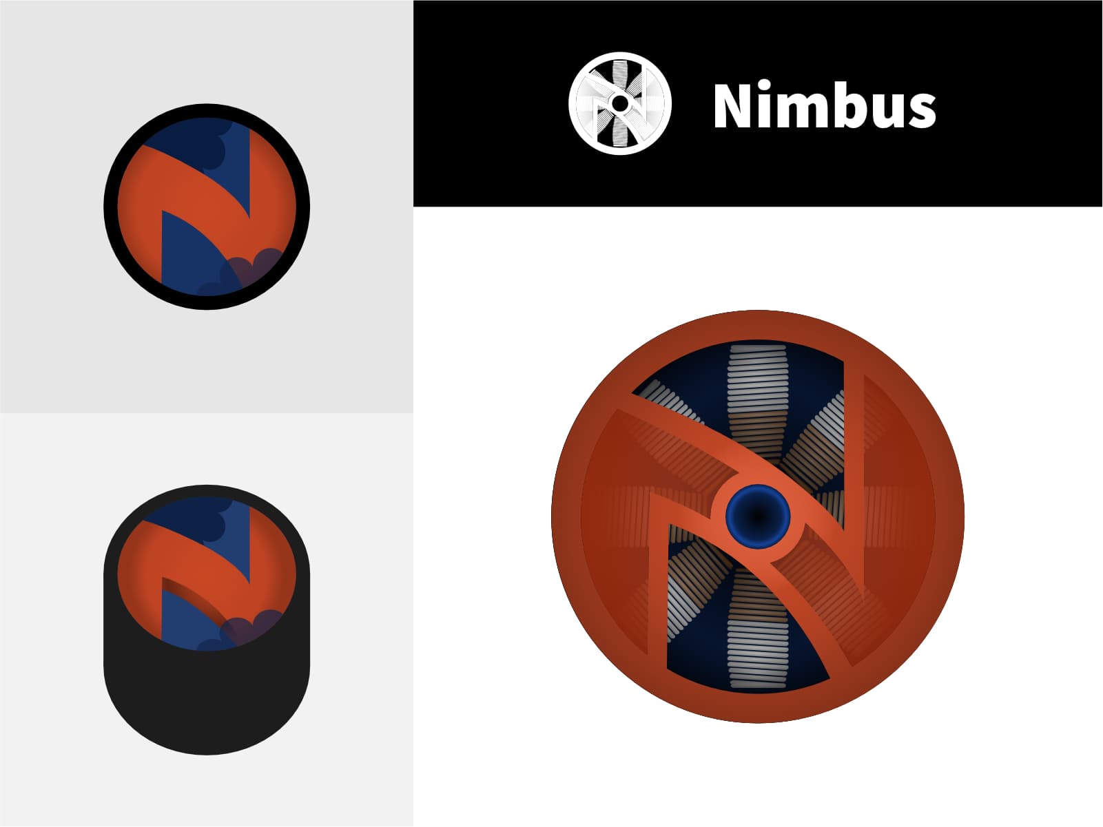 Various iterations of design (Final design on the right)