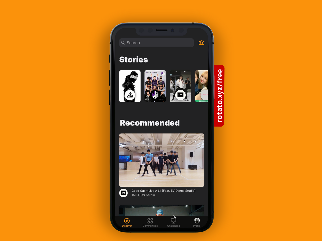 Discover dance videos (Home)