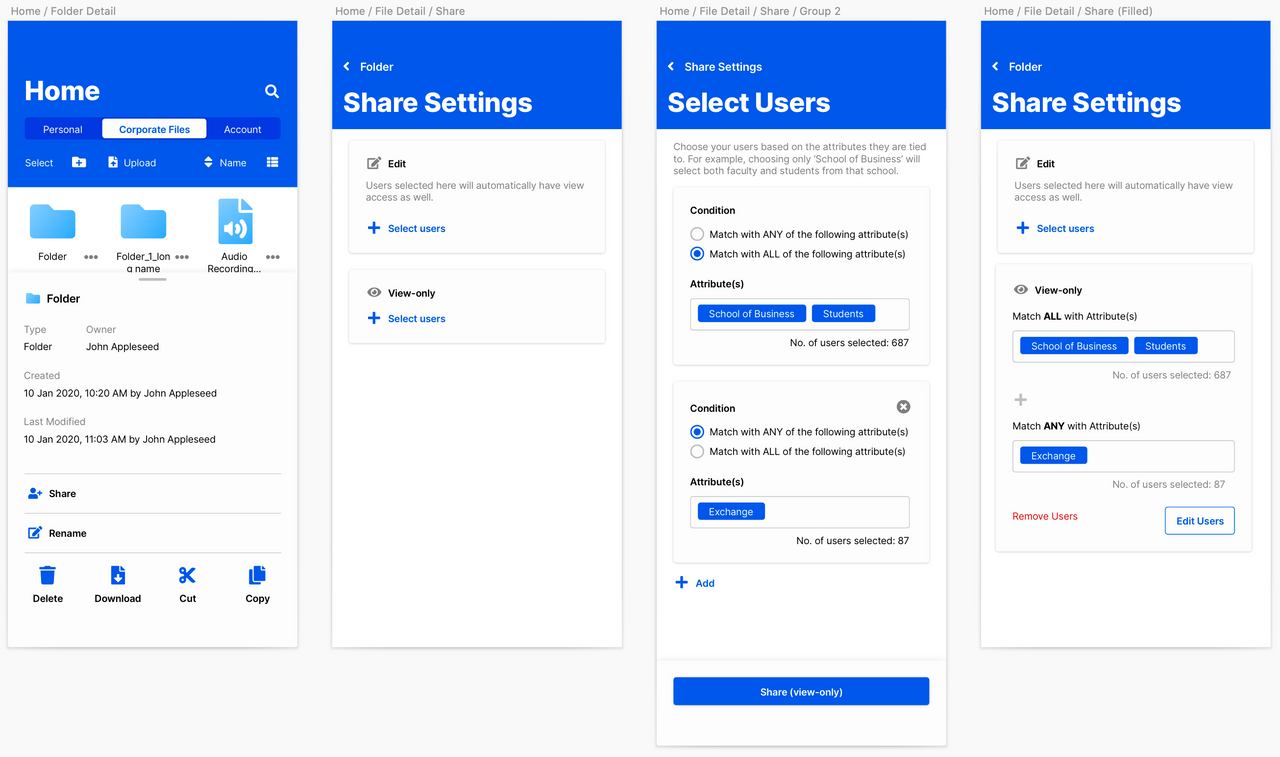 Updated Sharing Flow and Design